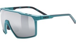 Uvex mtn perform S sunglasses, teal matt / mirror silver