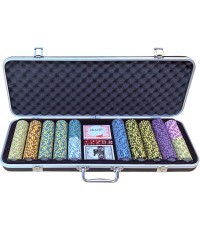 Pokerset DLX 500 Clay Chips 13,5gr Value