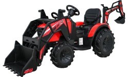 Akumulatora traktors ar piekabi Buggy 720-T, sarkans