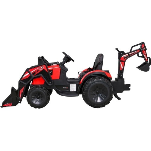 Akumulatora traktors ar piekabi Buggy 720-T, sarkans