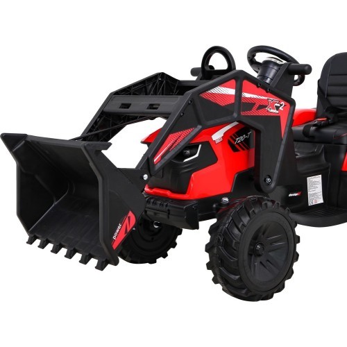 Трактор на аккумуляторе с прицепом Buggy 720-T, красный