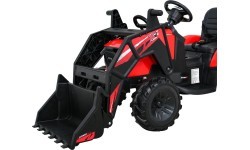 Akumulatora traktors ar piekabi Buggy 720-T, sarkans