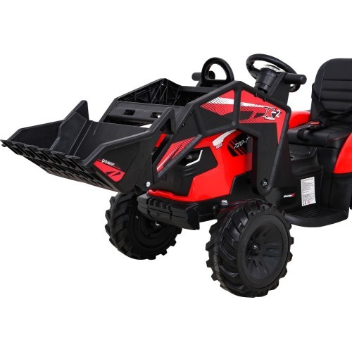 Трактор на аккумуляторе с прицепом Buggy 720-T, красный