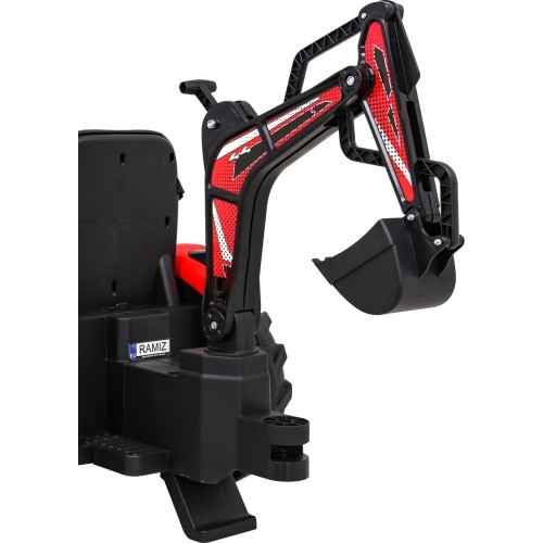 Akumulatora traktors ar piekabi Buggy 720-T, sarkans