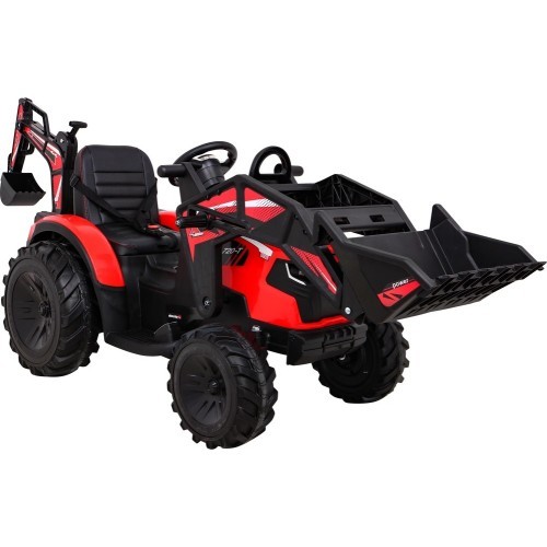 Akumulatora traktors ar piekabi Buggy 720-T, sarkans