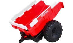 Трактор на аккумуляторе с прицепом Buggy 720-T, красный