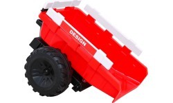 Akumulatora traktors ar piekabi Buggy 720-T, sarkans