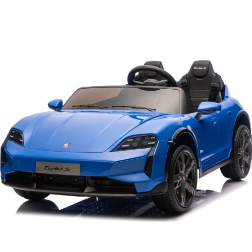 Elektromobilis Porsche Taycan Turbo S zils