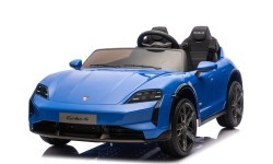 Elektromobilis Porsche Taycan Turbo S zils