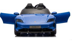 Elektromobilis Porsche Taycan Turbo S zils