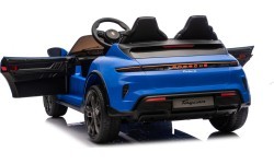 Elektromobilis Porsche Taycan Turbo S zils