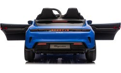 Elektromobilis Porsche Taycan Turbo S zils