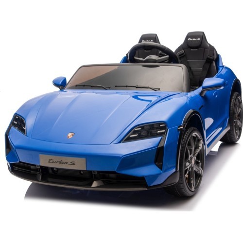 Elektromobilis Porsche Taycan Turbo S zils