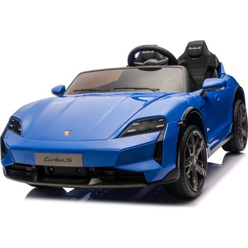 Elektromobilis Porsche Taycan Turbo S zils