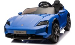 Elektromobilis Porsche Taycan Turbo S zils