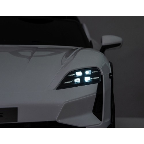 Elektromobilis bērniem Porsche Taycan Turbo S, balts