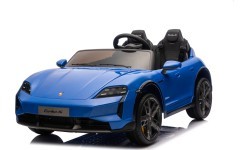 Elektromobilis Porsche Taycan Turbo S zils