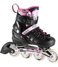 Роликовые и ледовые коньки 4 в 1 NILS EXTREME NH10905 - Розовый