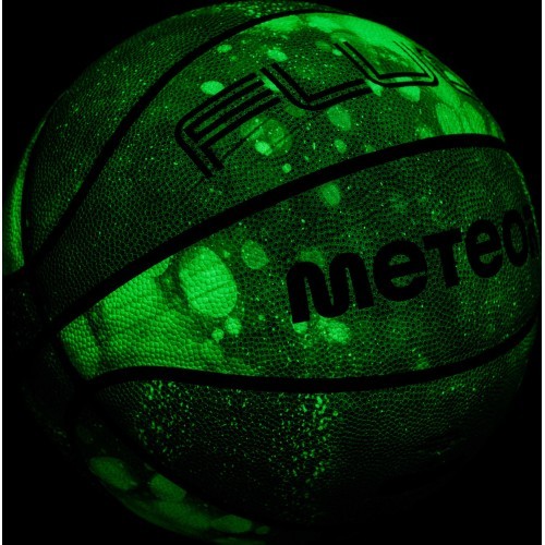 Баскетбольный мяч Meteor Fluo, размер 7 - Белый/синий