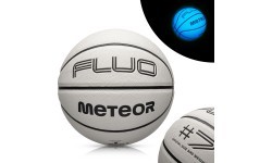 Basketbola bumba Meteor Fluo, 7. izmērs - Balts || Neona zils