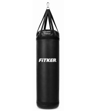 Boksa maiss Fitker PRO ar siksnām, PVC, melns - 150X60cm