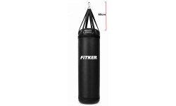 Боксёрский мешок Fitker® PRO с ремнями, ПВХ, чёрный - 130X60cm