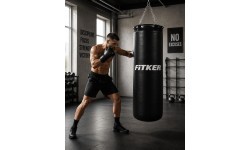 Boksa maiss Fitker Olympic ELITE, melns, mākslīgā āda - 110x35cm