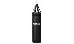 Боксёрский мешок Fitker® PRO с ремнями, ПВХ, чёрный - 130X60cm