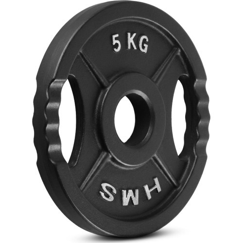 HMS čuguna svara disks TOD 51 mm olimpiskais spēka treniņiem - 5 kg