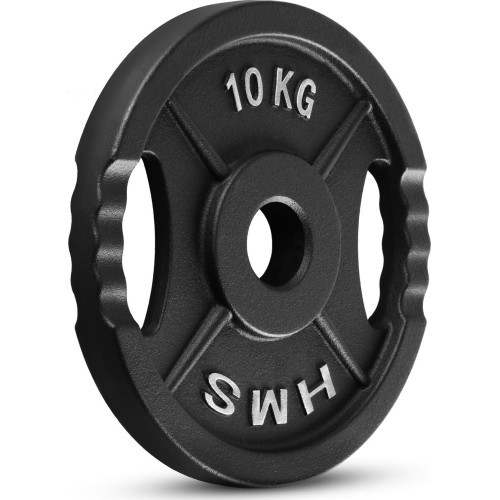 OLYMPIC CAST IRON WEIGHT PLATE TOD 51 MM – OLYMPIC BARBELL PLATE FOR STRENGTH TRAINING HMS - 10 kg