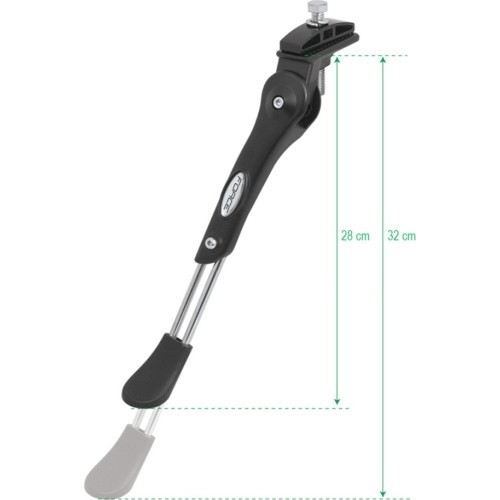 Подножка FORCE LUX 24-29" регулируемая (алюминиевая, чёрная)