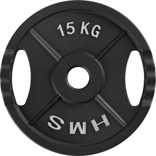 OLYMPIC CAST IRON WEIGHT PLATE TOD 51 MM – OLYMPIC BARBELL PLATE FOR STRENGTH TRAINING HMS - 15 kg