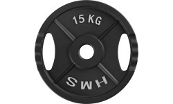 OLYMPIC CAST IRON WEIGHT PLATE TOD 51 MM – OLYMPIC BARBELL PLATE FOR STRENGTH TRAINING HMS - 15 kg