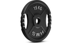 HMS čuguna svara disks TOD 51 mm olimpiskais spēka treniņiem - 15 kg