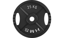 OLYMPIC CAST IRON WEIGHT PLATE TOD 51 MM – OLYMPIC BARBELL PLATE FOR STRENGTH TRAINING HMS - 25 kg