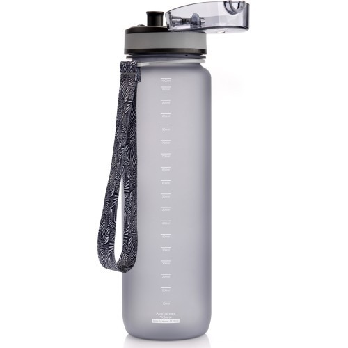 Sporta ūdens pudele Meteor 1000 ml tumši zaļa - Pelēks