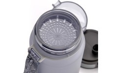 Sporta ūdens pudele Meteor 1000 ml tumši zaļa - Pelēks