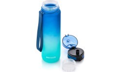 Sporta ūdens pudele Meteor 1000 ml tumši zaļa - Zila || Tirkīza