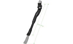 Подножка велосипедная FORCE 22-29", центральное крепление, регулируемая (алюминиевая, чёрная)