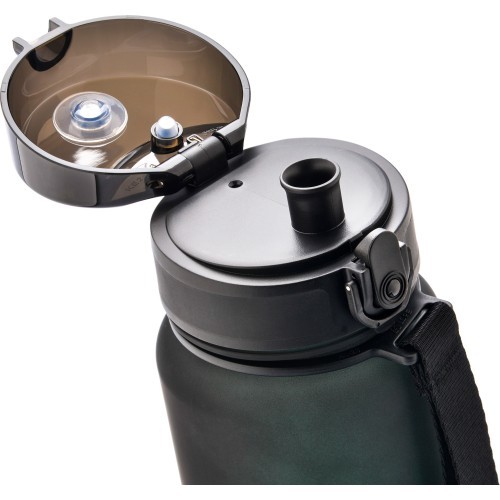 Sports water bottle meteor 1000 ml dark green - Black / Green