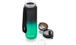 Sporta ūdens pudele Meteor 1000 ml tumši zaļa - Melns / Zaļš