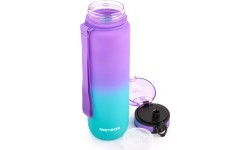 Sports water bottle meteor 1000 ml dark green - Teal || Violet