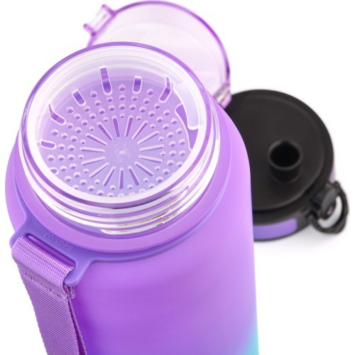 Sporta ūdens pudele Meteor 1000 ml tumši zaļa - Zilganzaļa || Violeta