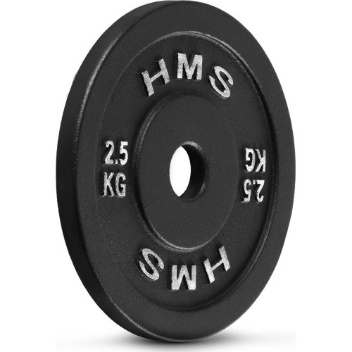 CAST IRON WEIGHT PLATE TCN HMS – GYM BARBELL PLATE FOR STRENGTH TRAINING - 2,5kg