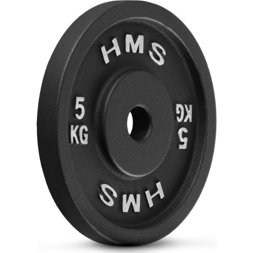 CAST IRON WEIGHT PLATE TCN HMS – GYM BARBELL PLATE FOR STRENGTH TRAINING - 5kg