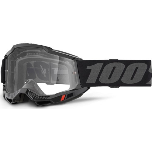 Motocross Goggles 100% Accuri 2 OTG - Black, clear plexi