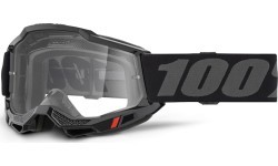 Motokrosa brilles 100% Accuri 2 OTG - Black, clear plexi