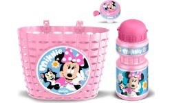 Cycling Set Minnie (Basket, Water Bottle, Bell) – Pink