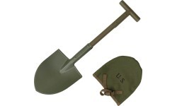 Lāpsta US T-Spade M10, olīvzaļa, ar auduma somu