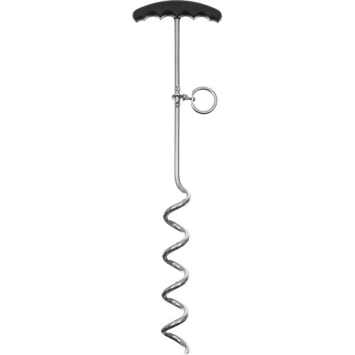 Spirālveida telts miets, metāla ar plastmasas rokturi, apm. 45 cm